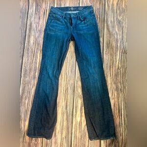 7 For All Mankind Dark Blue Straight Leg Jeans